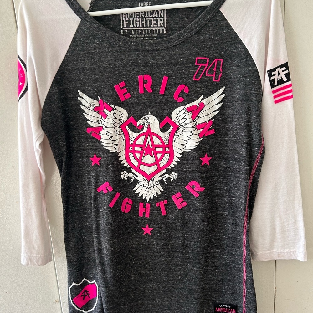 America Fighter by Affliction women's 3/4 sleeved top